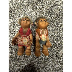 Couple Of Figurine Old Steiff Macki And Mucki Years 50 Collection Vintage